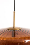 Hanging lamp 30x17 cm PLEAT glass brown+gold