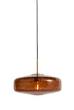 Hanging lamp 30x17 cm PLEAT glass brown+gold