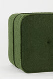 Pouf 40x40x35 cm KIKI teddy dark olive green