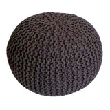 Anna - Pouf - Zimt - 100 % recycelte Baumwolle - Ø 55 cm, Höhe 37 cm