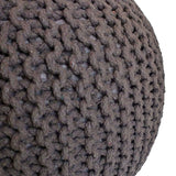 Anna - Pouf - Zimt - 100% gerecycled katoen - Ø 55 cm, hoogte 37 cm