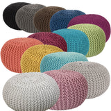 Anna - Pouf - Zimt - 100 % recycelte Baumwolle - Ø 55 cm, Höhe 37 cm