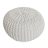 Joseph - Pouf - weiß - 100 % recycelte Baumwolle - Ø 55 cm