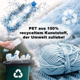 Amelia – Sitzpuff – grau – recycelter Kunststoff – ø45 cm