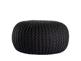 Sophia – Pouf PREMIUM – Anthrazit – 100 % recycelter Kunststoff – ø45 cm