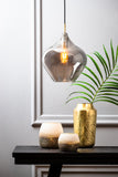 Hanging lamp 27x29,5 cm RAKEL antique bronze+smoked