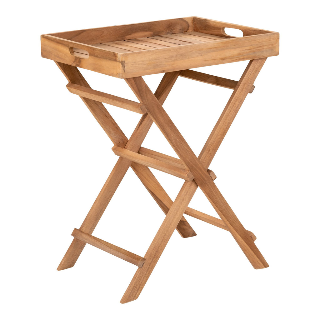 Garcia - Ronda Teak Tray Table - Teak - 29x39x49,5 cm