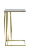 Side table 41x31x66 cm ROSHAN brown marble+antique bronze