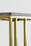 Side table 41x31x66 cm ROSHAN brown marble+antique bronze