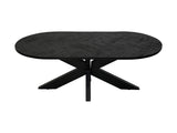 coffee table Verona - 120x60x44 - Black - Mango wood/metal