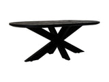 coffee table Verona - 120x60x44 - Black - Mango wood/metal