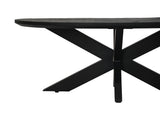 coffee table Verona - 120x60x44 - Black - Mango wood/metal