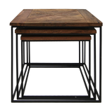 Coffee table set Austin - recycled Java wood/iron - set of 3 50x50x50cm