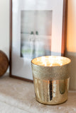 Scented Candle Deluxe Glass Gold Medium