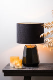 Shade cylinder 30-30-21 cm VELOURS black-taupe