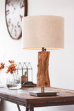 Lamp base 18x18x30-40 cm SIJI natural brown