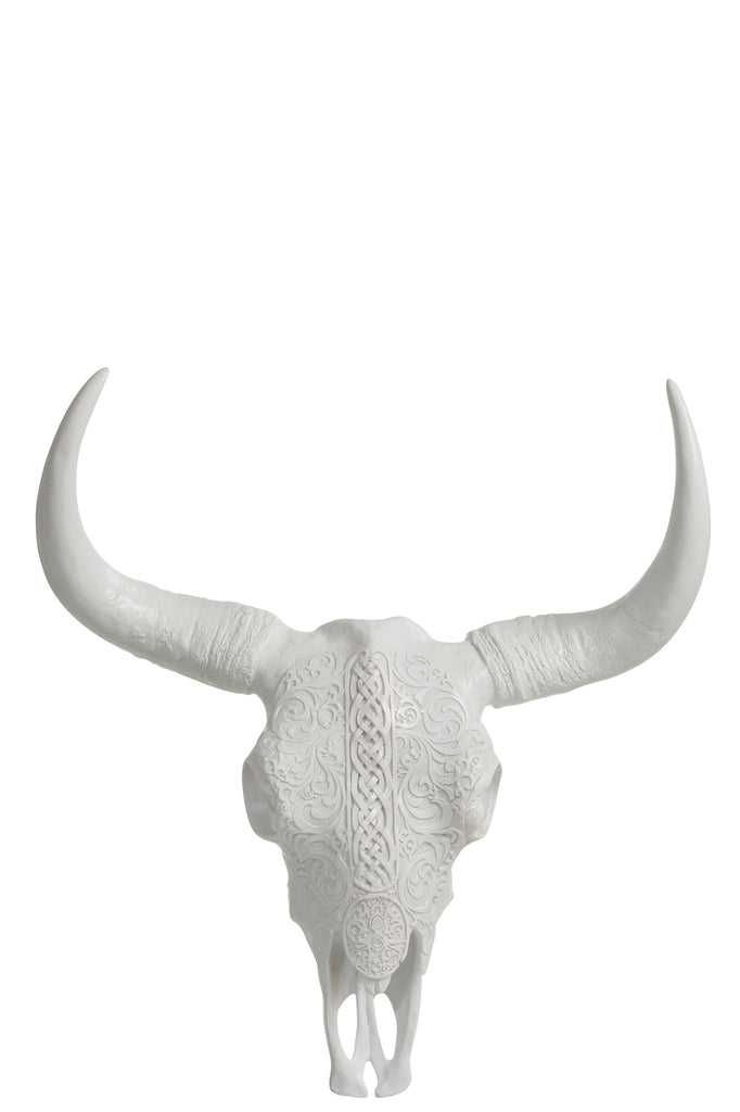 Skull Hanging Ibiza Polyresin White