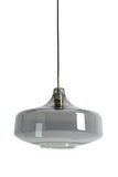 Hanging lamp 39,5x27 cm SOLNA antique bronze+smoked glass