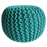 Charlotte - pouf - grof gebreid - 100% gerecycled katoen - Ø 45 cm, hoogte 30 cm