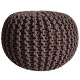 Julia - pouf - zimt - 100% gerecycled katoen - Ø 45 cm