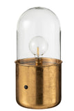 Table Lamp Antique Led Glass/Zinc Gold Large