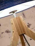 Table lamp bamboo 3-legs Annapurna h.54cm/shade 32x20cm - linen light