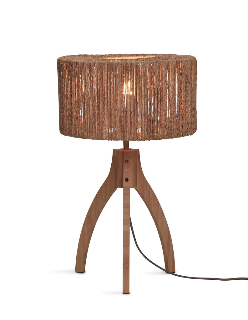 Table lamp Iguazu 3-legs bamboo nat. h.40cm/shade 30x16cm jute - nat.