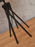 Table lamp Iguazu 5-legs bamboo bl. h.45cm/shade 30x16cm jute - black