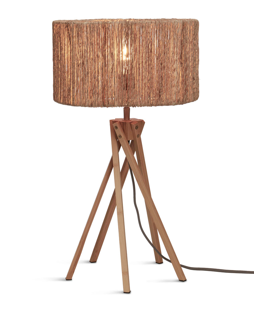 Table lamp Iguazu 5-legs bamboo nat. h.45cm/shade 30x16cm jute - nat.