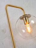 Tischlampe Eisen/Marmor Warschau H.53cm/Glaskugel Ø20cm - klar/gold