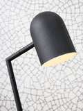 Table lamp iron Marseille h.45 -5cm/shade round h.17xdia.12cm - black