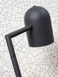 Table lamp iron Marseille h.45 -5cm/shade round h.17xdia.12cm - black