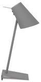 Table lamp iron/rubber finish Cardiff h.54cm/shade h.20x15cm - grey