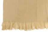 Throw With Fringes Polyester Beige