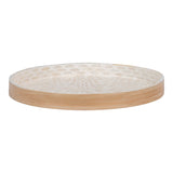 Mia - tray - beige - bamboo/capiz - 40x40x3,5 cm