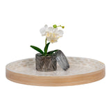 Mia - tray - beige - bamboo/capiz - 40x40x3,5 cm