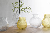 Vase Ball Cut Glass Transparent Large