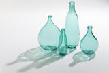 Vase Bottle Glass Aqua Large