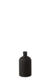 Vase Bottle Glass Matte Black Large