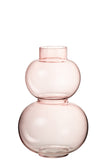 Vase Globes Glass Pink Small