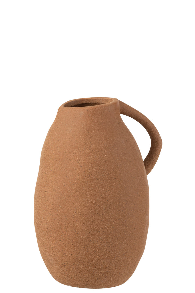 Vase Jug Ceramic Brown Medium