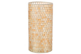 Vase Mosaic Round Glass Orange