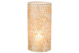 Vase Mosaic Round Glass Orange