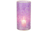 Vase Mosaic Round Glass Purple