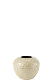 Vase Nuye Ball Shells/Bamboo Ivory