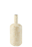 Vase Nuye Bottle Shells/Paper Ivory