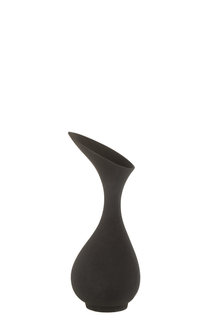 Vase Olivia Rough Aluminium Black Small