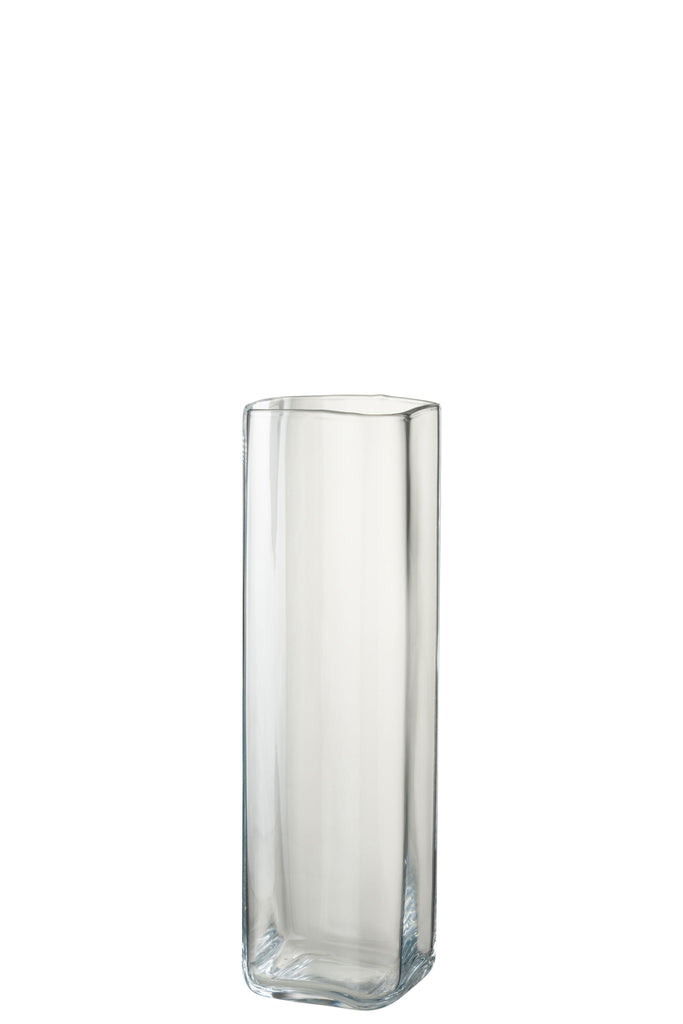 Vase Right Square Transparent Medium