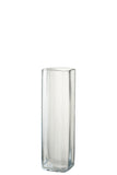 Vase Right Square Transparent Medium