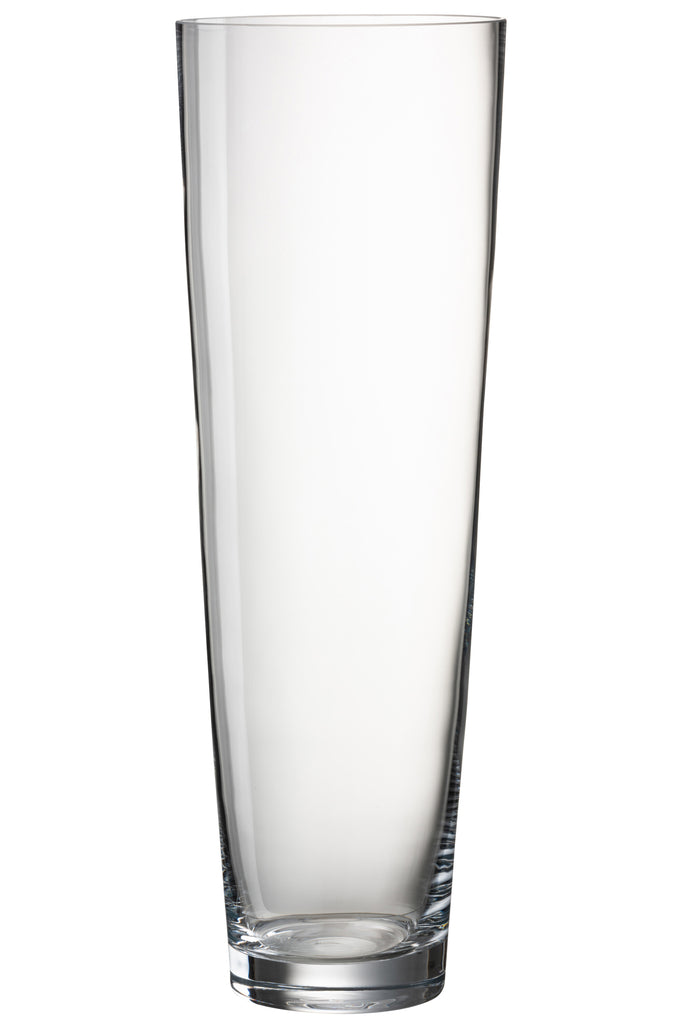 Vase Round Glass Transparent
